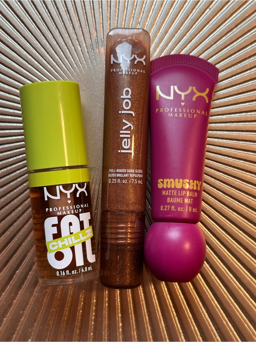 NYX Professional Makeup Lip Trio - Smushy, Jelly Job, Fat Oil - All New